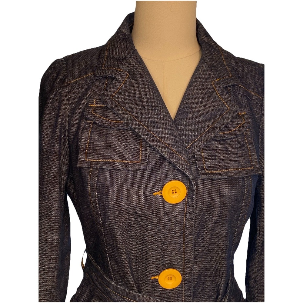Marc Jacobs Runaway Collection Denim Long Coat Size M Rinse Jean Rare Orig.$428 - Picture 16 of 16